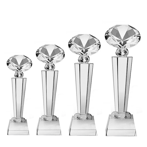 Diamond Crystal Glass Award, Handmade Crystal Trophy, Glass Awards (KS04190)