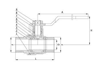 High Quality Two Ways Brass Ball Valve for Water