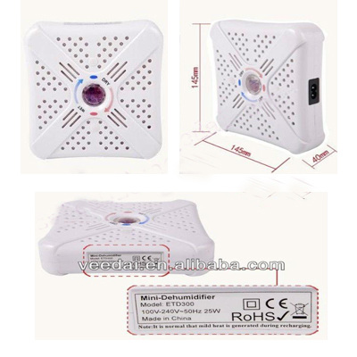 Wireless Desiccant Dehumidifier/Moisture Absorber/Renewable Mini Dehumidifier