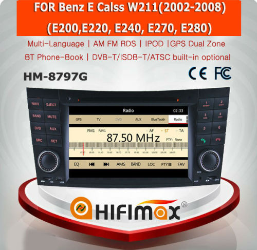 HIFIMAX WIN CE 6.0 Car DVD Player For Mercedes Benz E Calss W211 2002-2008 Car Dvd GPS Navigation System