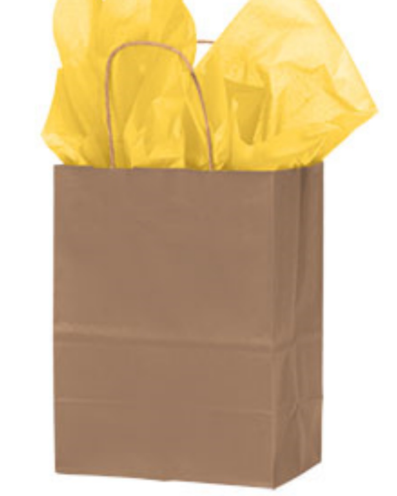 Durable Medium Size Natural Kraft Paper Bags