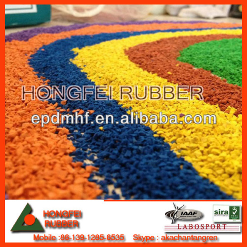Long-lasting EPDM rubber granules for sport flooring