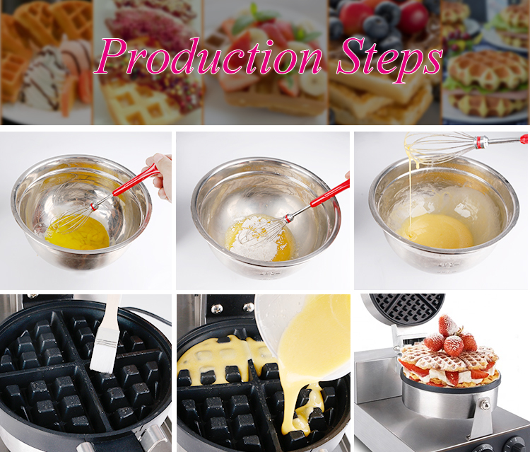 Single Plate 50-300 Adjustable Temperature Bread Cake Oven Non-stick Baker 220V/110V Waffle Maker Machine