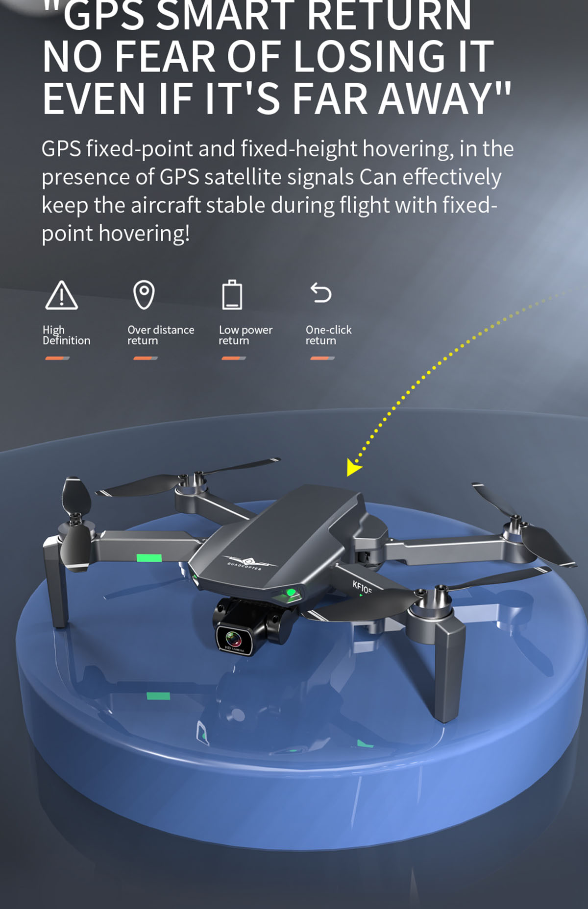 KF105 Drone 4K HD Camera GPS Brushless EIS Anti-Shake Photography Professional Image Transmission Foldable RC Quadcopter