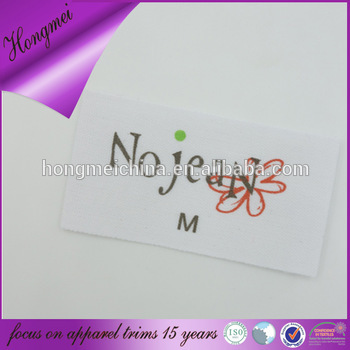 Top quality cotton printed labels and main labels/size labels