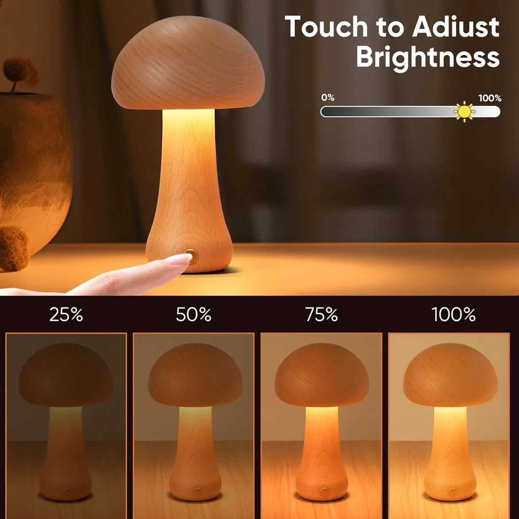 Stylish Wireless Bedside Touch Lamp with Rechargeable Battery