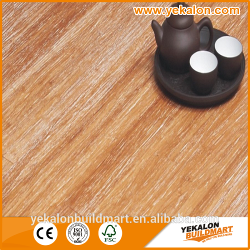 Natural color with white brushed 14mm Tap & Go locking solid strand woven bamboo flooring