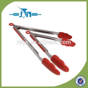 High quality stainless-steel silicone tong, silicone spatula tong, silicone metal salad tong