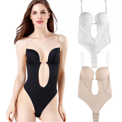 Steel Ring One-Piece Underwear Bra Comfortable Sexy Anti-Glare Shaping Bodysuit Evening Gown Wedding Dress