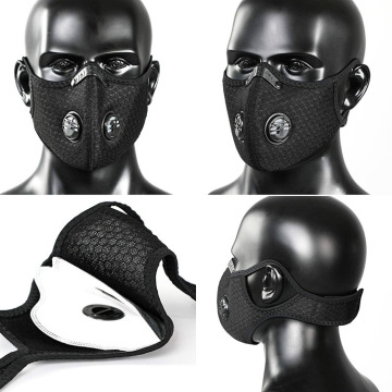 Antivirale Fahrrad-Gesichtsmaske aus schwarzem Neopren