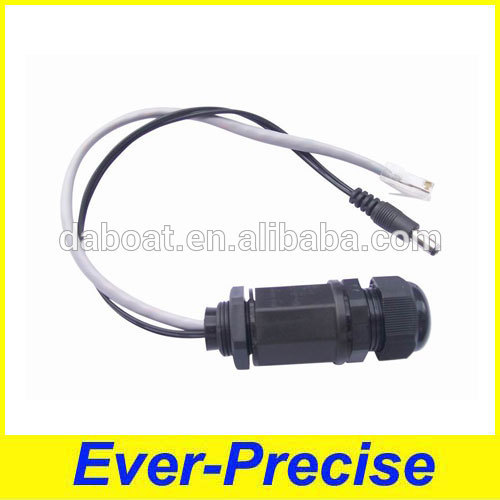 Export POE RJ45 waterproof connector with DC cable