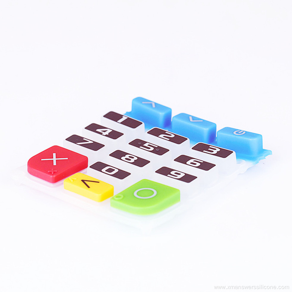 Made Silkscreen Printing Silicone Elastomer Keypad Button