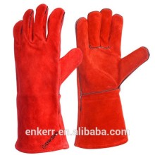 ENKERR leather glove red cow split leather welding gloves