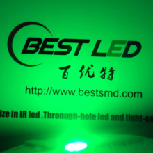 5 มม. LED สีเขียวกระจาย 535nm LED