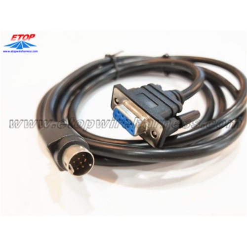 Lelaki Wanita Connector Cable Din To D-Sub9