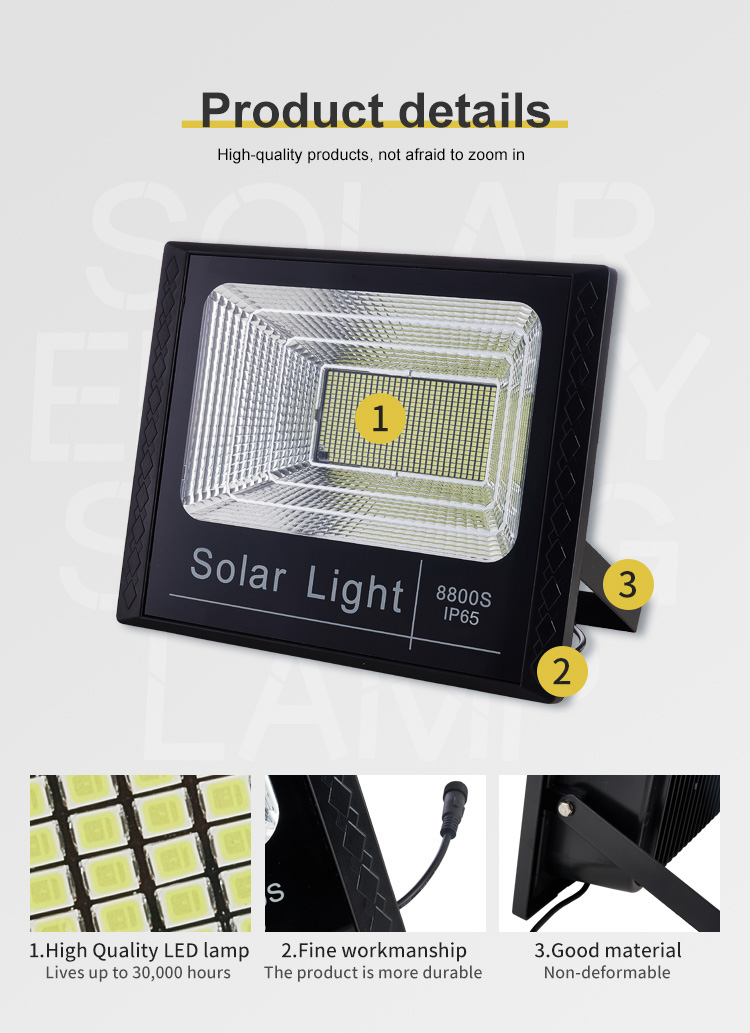 High lumen IP65 Waterproof Outdoor 100 watt solar led floodlight