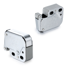 Hidden door latch rebound device for household appliances