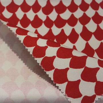 Custom Printed Red 100 Cotton Canvas Fabric for Curtain