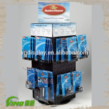 Black Metal Pegboard Stand, revolving metal ornament display stand, Rotating Pegboard Display Stand ,metal counter display stand