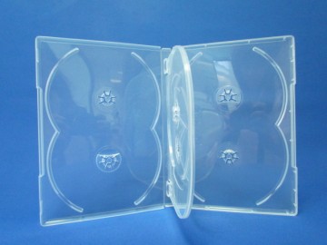 14mm Clear Multi 6-DVD Container