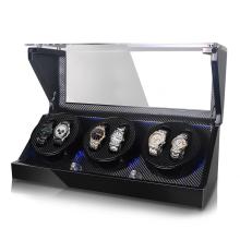 Triple Rotors Watch Winder With Carbon Fiber