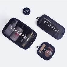 Clear Toiletry Mesh Cosmetic Bag Sets