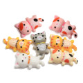 Kawaii Kat Hars Cabochon Plaksteen Charm DIY Mobiele Telefoon Case Oorbel Hanger Haar Boog Versiering