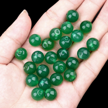 Green Agate 10MM Button Round Beads Drilled 2.0mm Edge-hole 10PCS/LOT