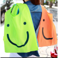 Custom logo smile face recycle nylon bag