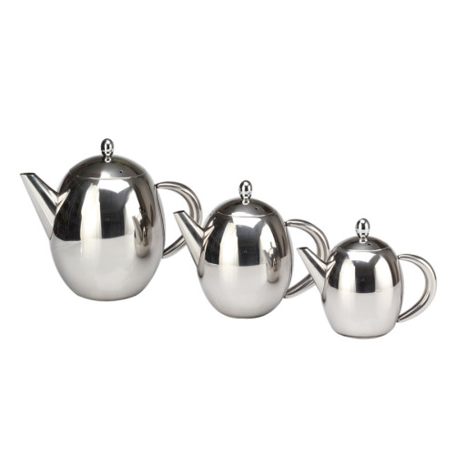 Silver stainless steel tea pot kettle