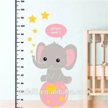 Elephant cartoon design height stickers for kids room
