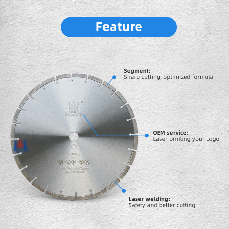 350mm laser welding diamond blade cutting disc for cure concrete