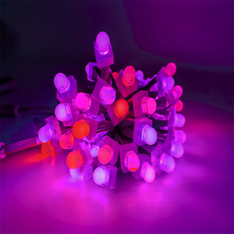 24V DC RGBW 12MM LED Pixel Point Light 0.3W IP67 Christmas Holiday Decoration Durable Outdoor LED Lighting