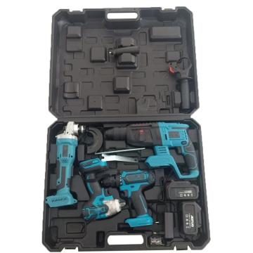 Cordless Tool Set: Hammer Drill, Angle Grinder, and Drill
