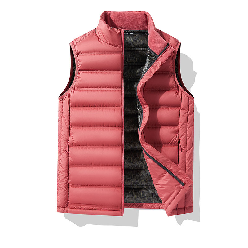 Plus size zipper winter unisex mouwloos bovenkledingvest