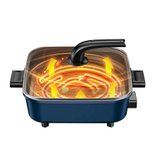 Electric Skillet with Lid: Nonstick Surface for Frying, Sauteing, Simmering & Braising