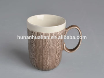 custom embossed mug