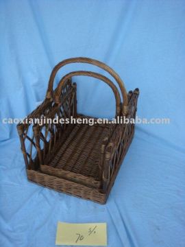 sell dark brown willow basket
