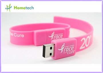 Pink Yellow Black Silicon Wristband Usb Flash Drive Usb Flash Momory Bracelet For Girl