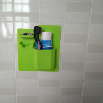 Özel silikon diş fırçası tutucu jilet banyo organizatörü