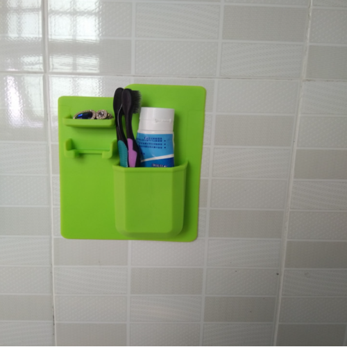 Organisateur de salle de bain de brosse à dents en silicone personnalisé