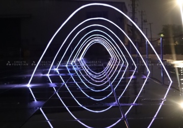 Dry Floor Musical Fountain with Lights