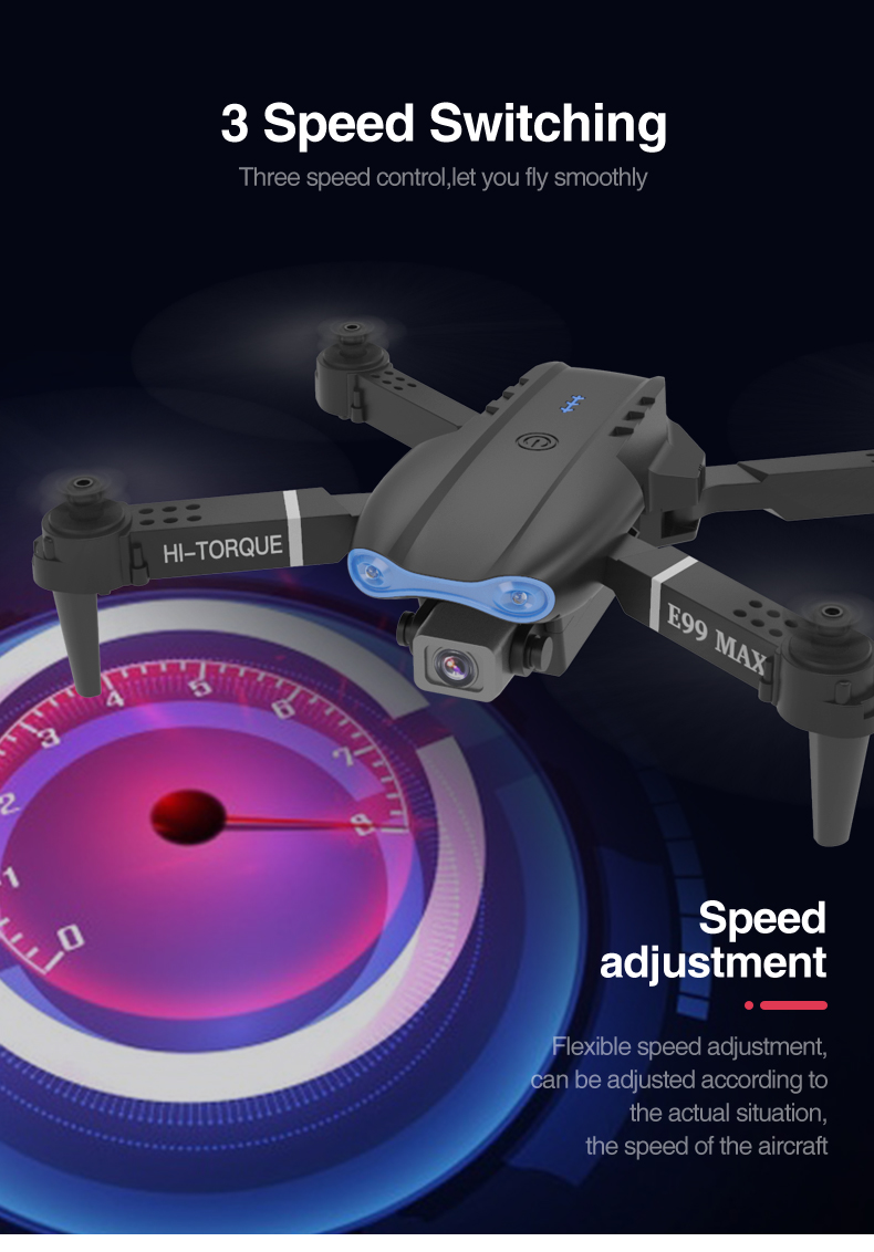 NEW E99 MAX 4K 1080P HD Dual Camera With WiFi FPV Altitude Hold Mode Profesional Helicopter Foldable Quadcopter