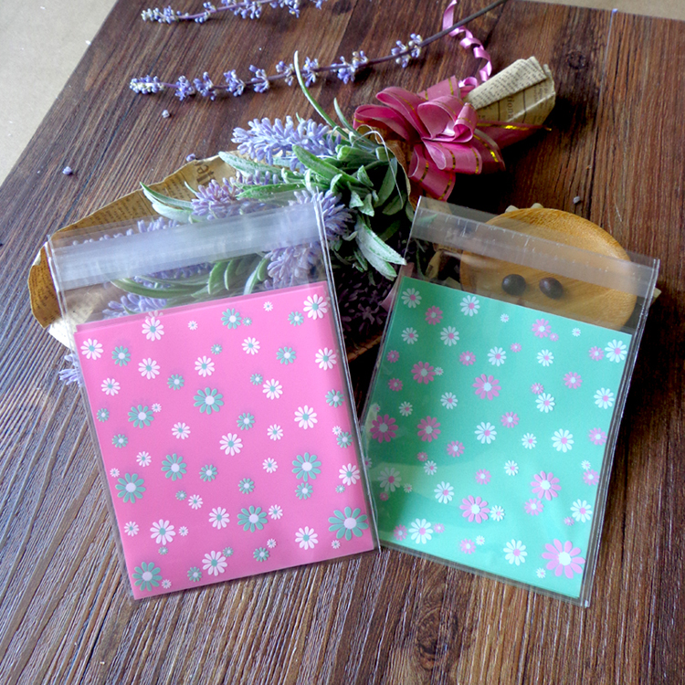 400pcs-10x11-3cm-Hot-Pink-and-Green-font-b-Flower-b-font-Self-adhesive-Food-Packing