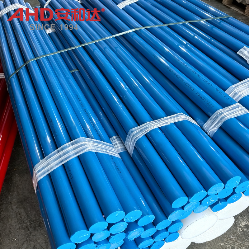 Пищевой стержень из ПЭВП синего цвета для механической обработки food grade HDPE rod blue for mechanical processing