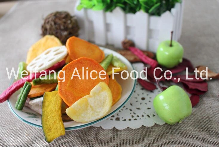 China Fried Vegetable Supplier Export Standard Fried Fruits Chips Vf Mixed Fruits