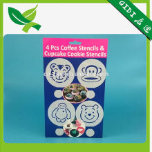 PET animals coffee stencils