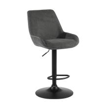 Simple Acrylic Swivel Bar Stool With Backrest