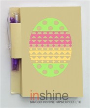 Cute easter memo pad with pen , easter mini notepad set