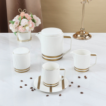 Nordic Ceramic Tea Set with Stainless Steel Stainer - 17pc Set